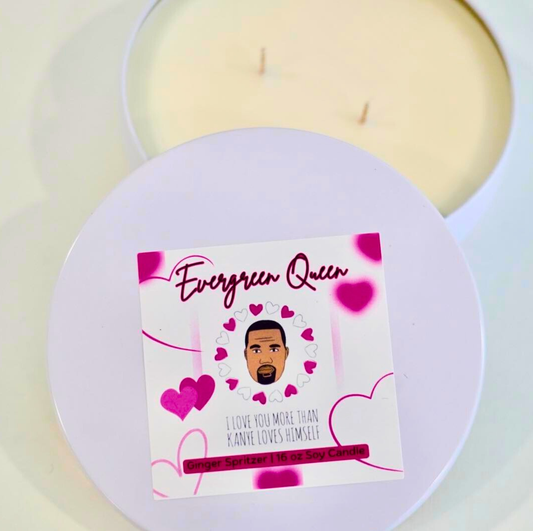 16 oz Handmade Soy Candle – Double Wick Scented Ginger Spritzer | "Kanye West" Valentine's Edition