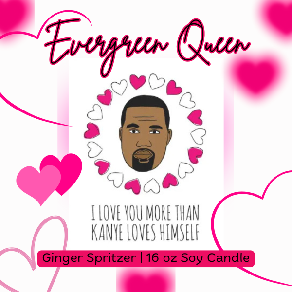 16 oz Handmade Soy Candle – Double Wick Scented Ginger Spritzer | "Kanye West" Valentine's Edition